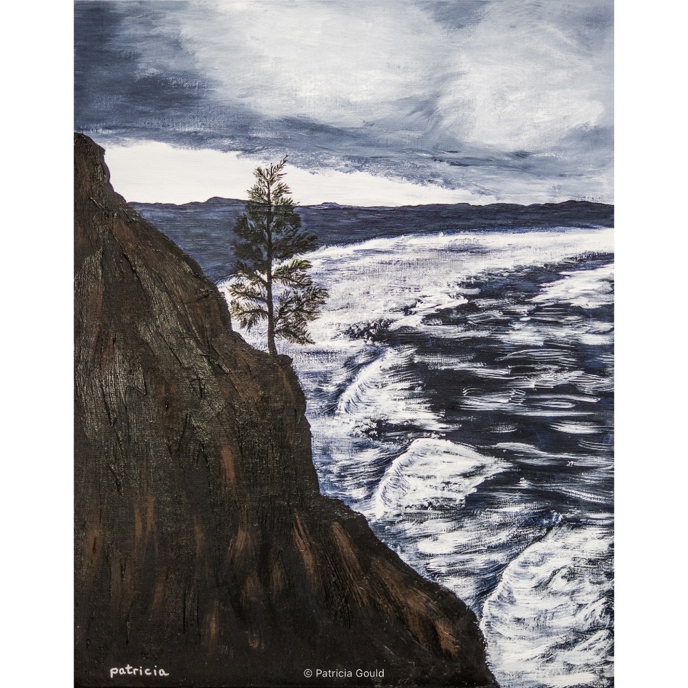 EVEN A GRAY DAY - original acrylic on canvas painting